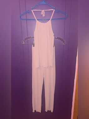 Girls Pink 2 Piece Outfit Set Size 6/7 Soft Stretch Matching Set